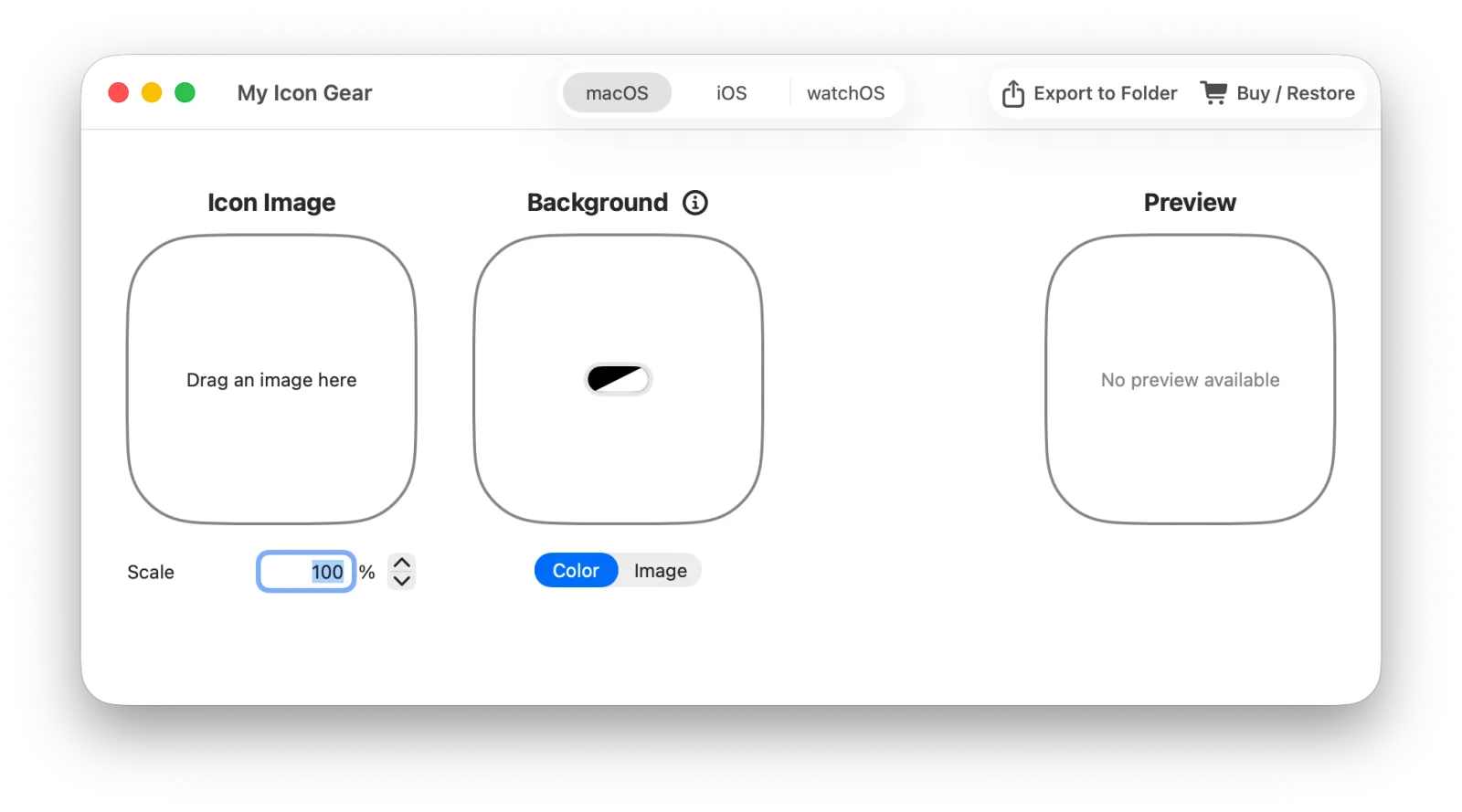 Preparing a macOS app icon and background
