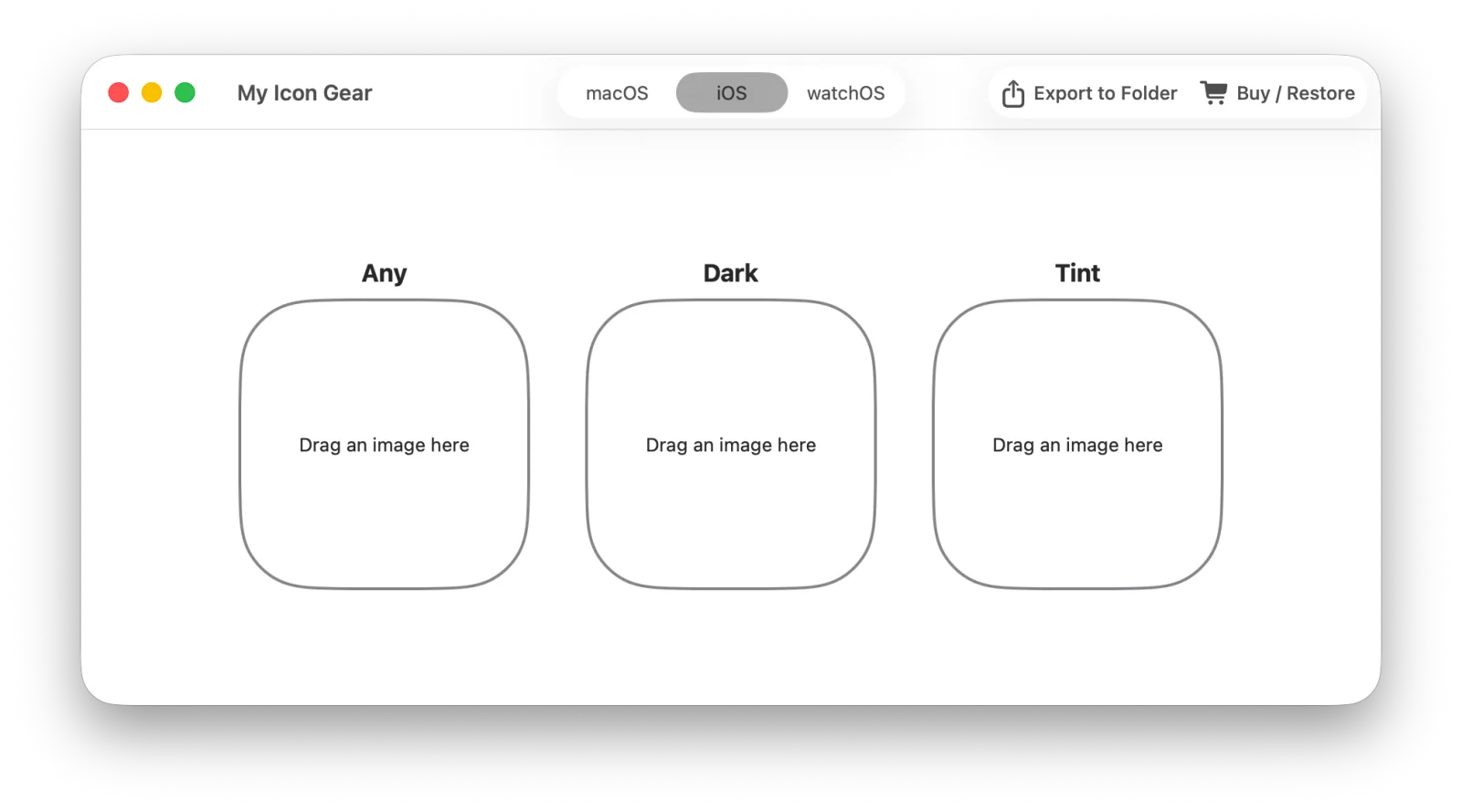 Creating iOS icon variants