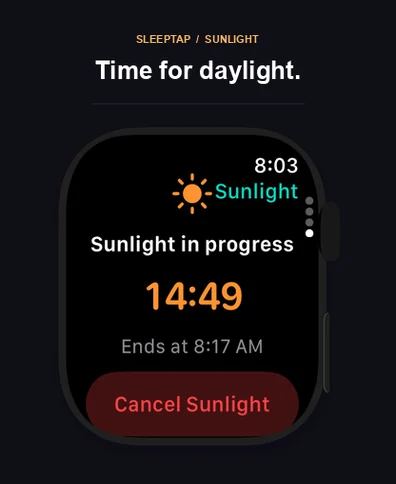 Apple Watch sunlight timer
